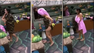 Isabelle, participante do BBB24, ebuceta as teta e o bumbum