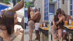 Anny Alves, mulher com um belo bumbum, transando com homem negro