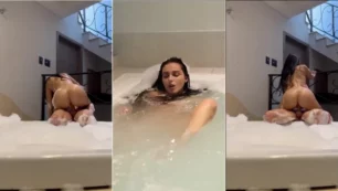 Fernanda Campos arrasando na banheira, mostrando sua habilidade ao cavalgar com maestria