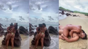 Morena Jessica Karoline se divertindo na praia, cheia de vontade e desejo