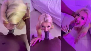Julia Calsing fazendo um carinho no negão sarado