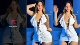 Mich Angels, a influencer toda gostosa de vestido, se joga na dança!