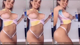 Piranha Lyna Perez mostrando os peitões