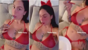 Vídeo da Anny Alves fazendo um jantar só de calcinha!