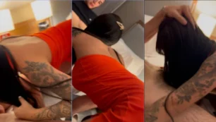 Danielle Vieira se deliciando com um membro super saboroso