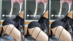 Mercedes Uhia de vestidinho black, arrasando na putaria xxx